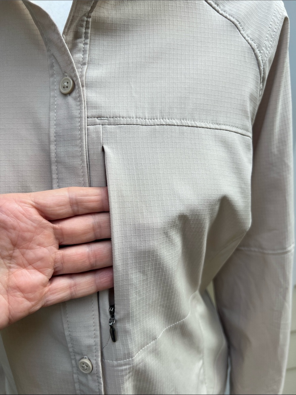Columbia Omni-Shade Sun Protection Long Sleeve Shirt Hiking Fishing Boating - Picture 10 of 13